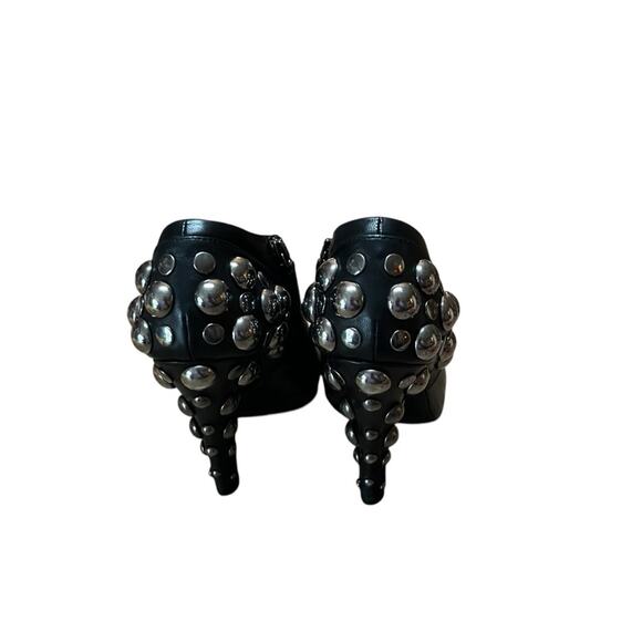 Gucci Babouska Leather Ankle Booties Back Silver Studded EU 35.5 US 5.5 - Picture 4 of 13